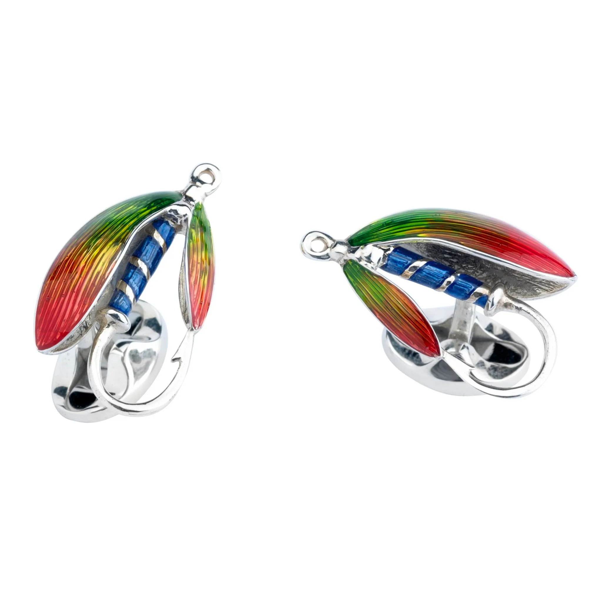 Deakin & Francis Silver Fishing Fly Cufflinks