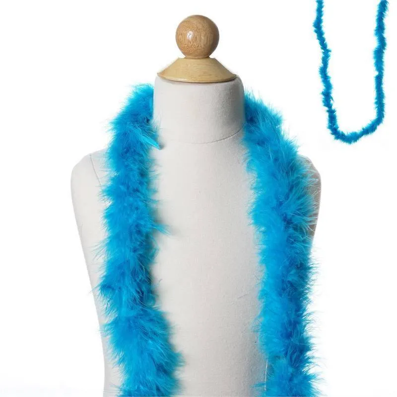 Deluxe Marabou Ostrich Feather Boa-Turquoise-2 Yards