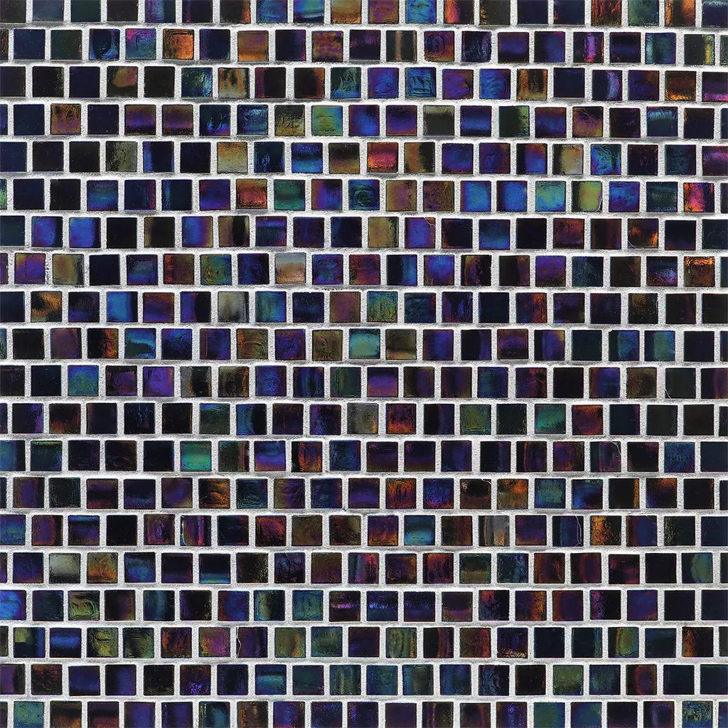 Disco Iridescent, 5/8" x 5/8" - Glass Tile