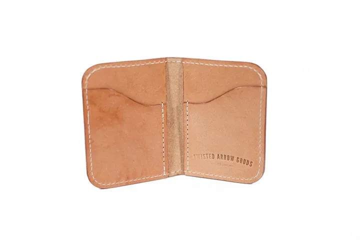 Double Barrel Vertical Bifold Wallet