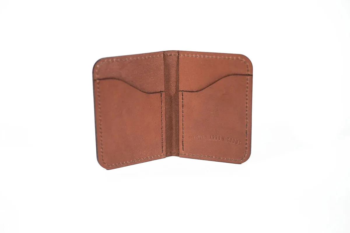 Double Barrel Vertical Bifold Wallet