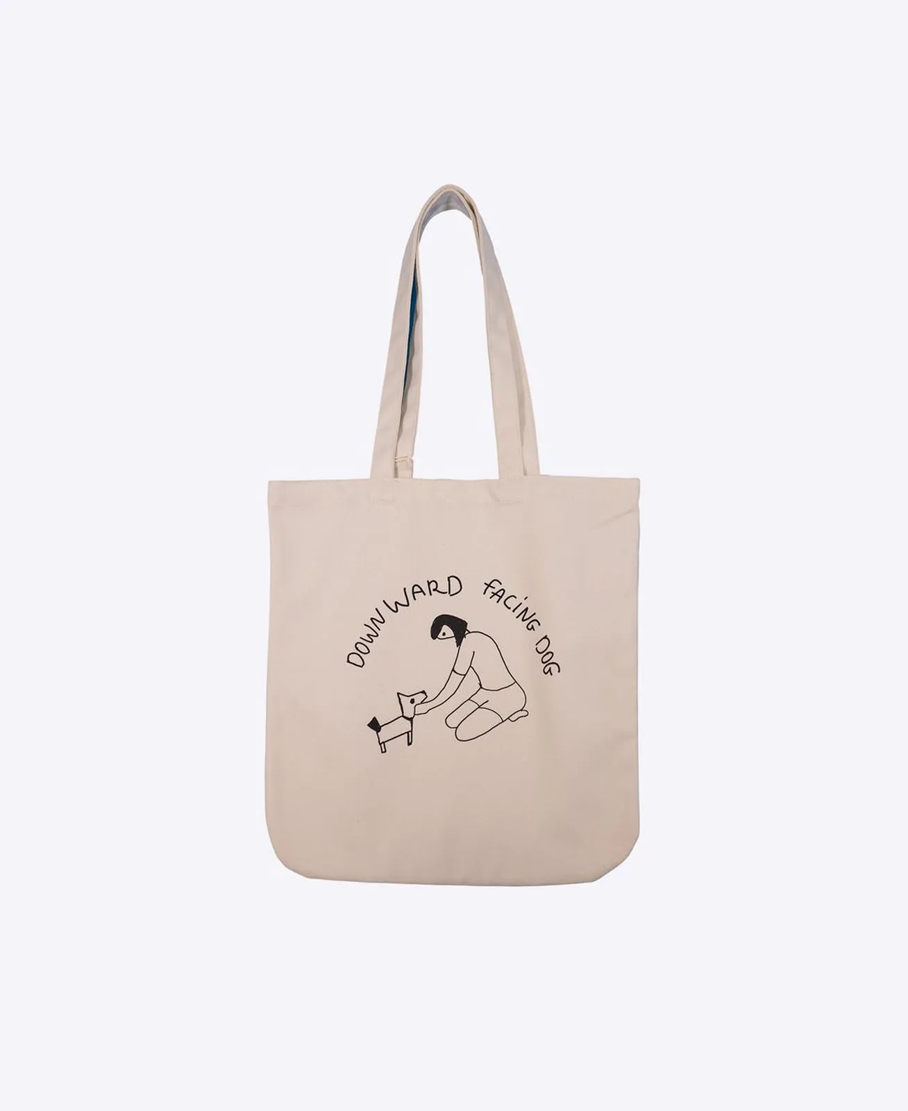 downward facing dog organic cotton premium tote bag