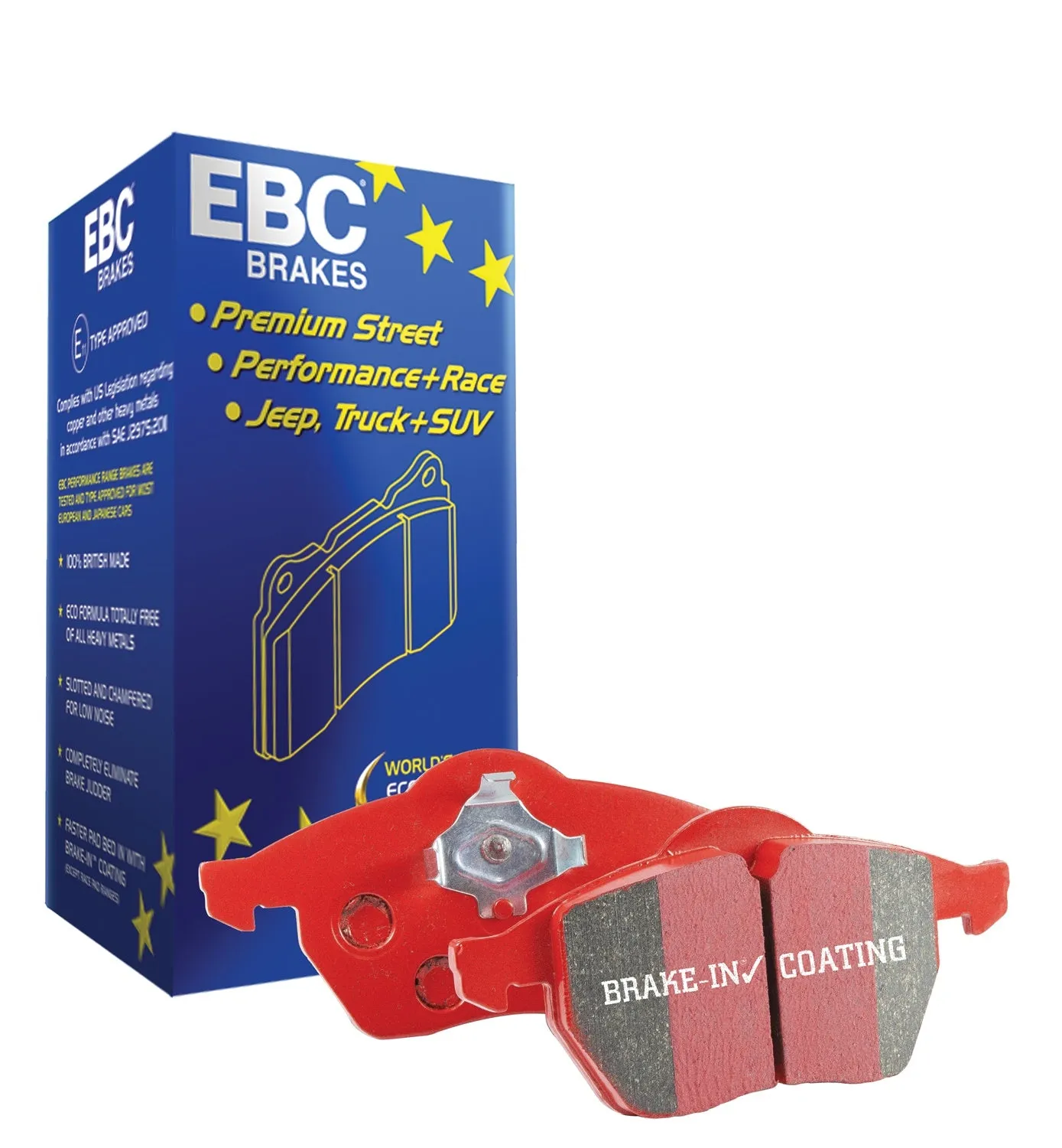 EBC Brakes DP32236C Redstuff Ceramic Low Dust Brake Pads; FMSI Pad No. D1822;