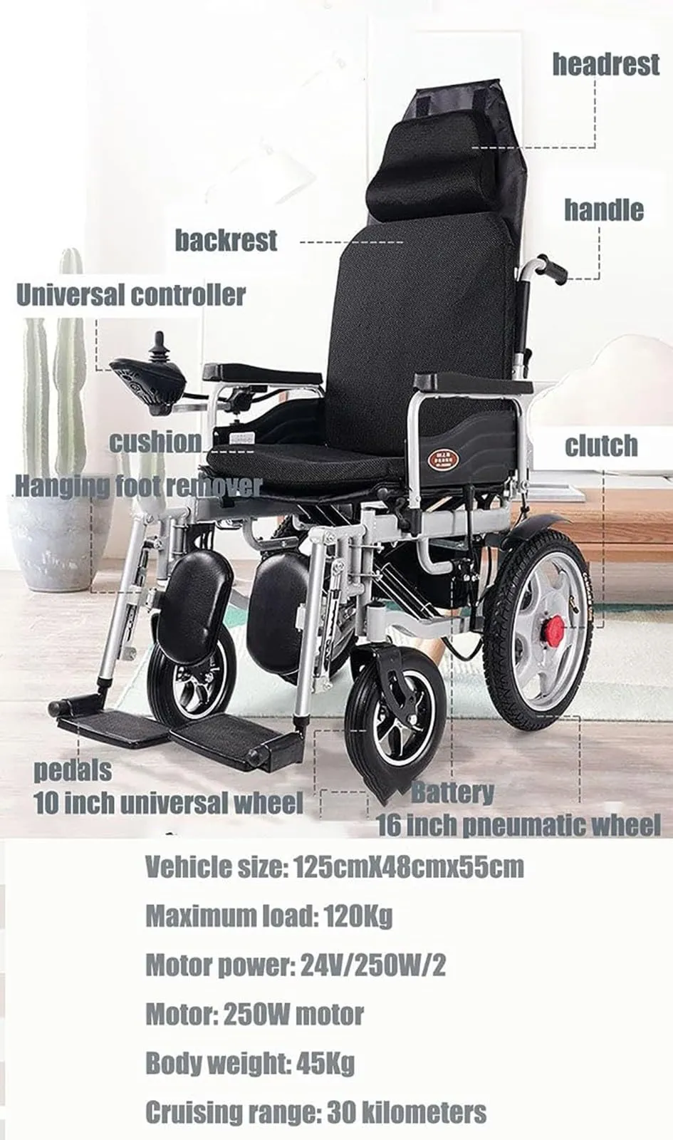 Electric Wheelchair (Foldable)