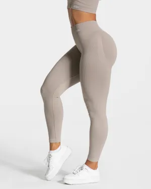 Elegant Scrunch Leggings "Stone"