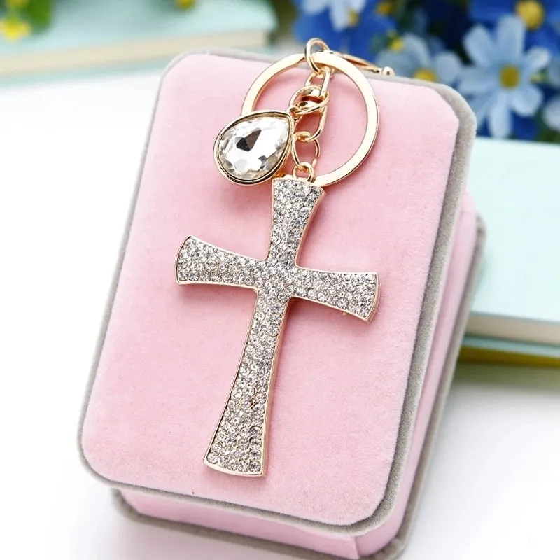 Elegant Simple Style Color Block Metal Inlay Rhinestones Women's Keychain