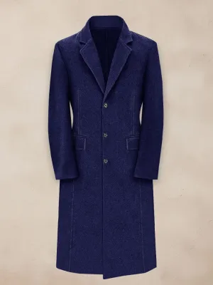 Elegant Solid Color Tweed Coat