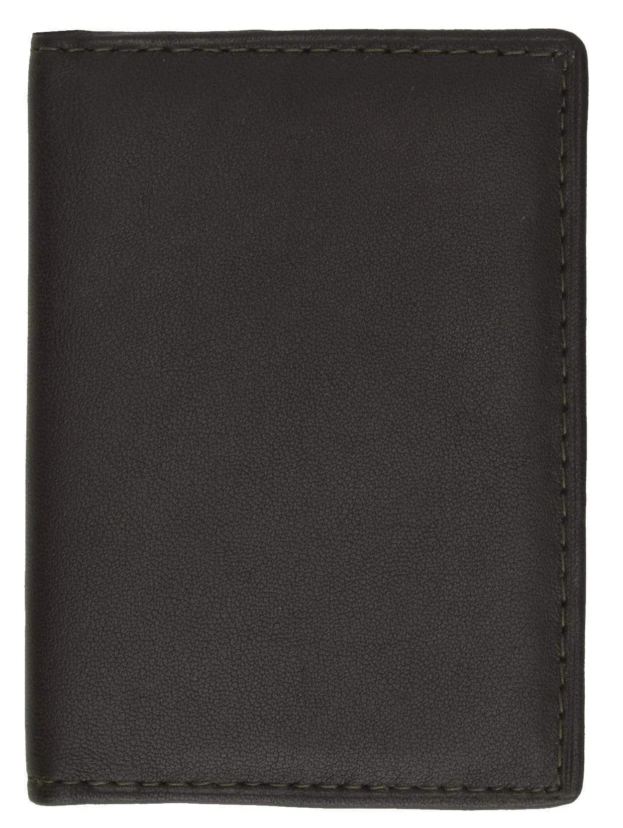 European Style Bifold Trifold Genuine Leather Wallet with ID Window 518 CF