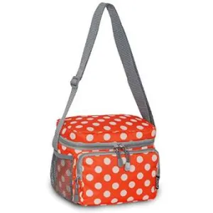 Everest Cooler Lunch Bag - Orange/White Dot