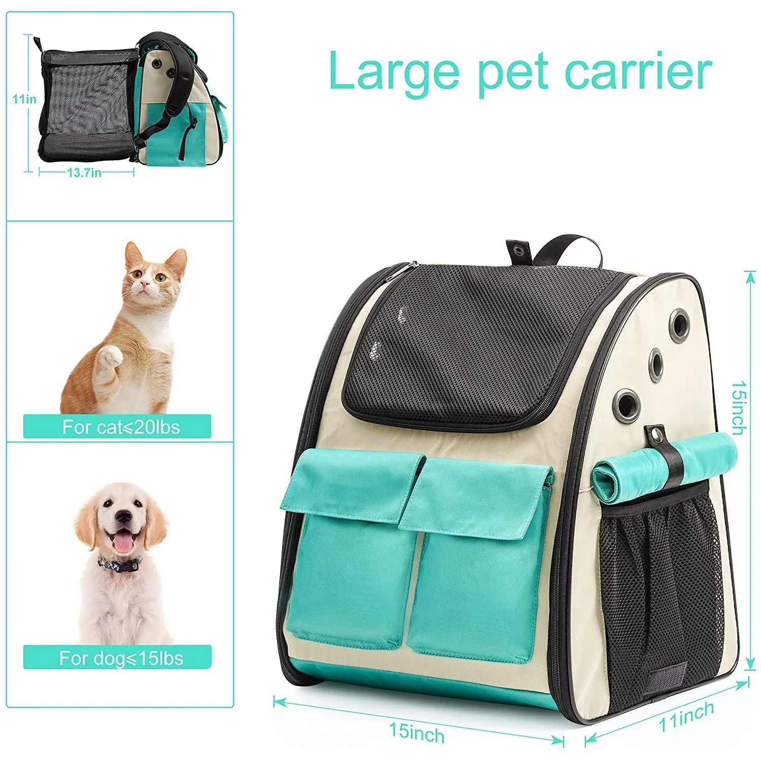 Expandable Pet Backpack Carrier