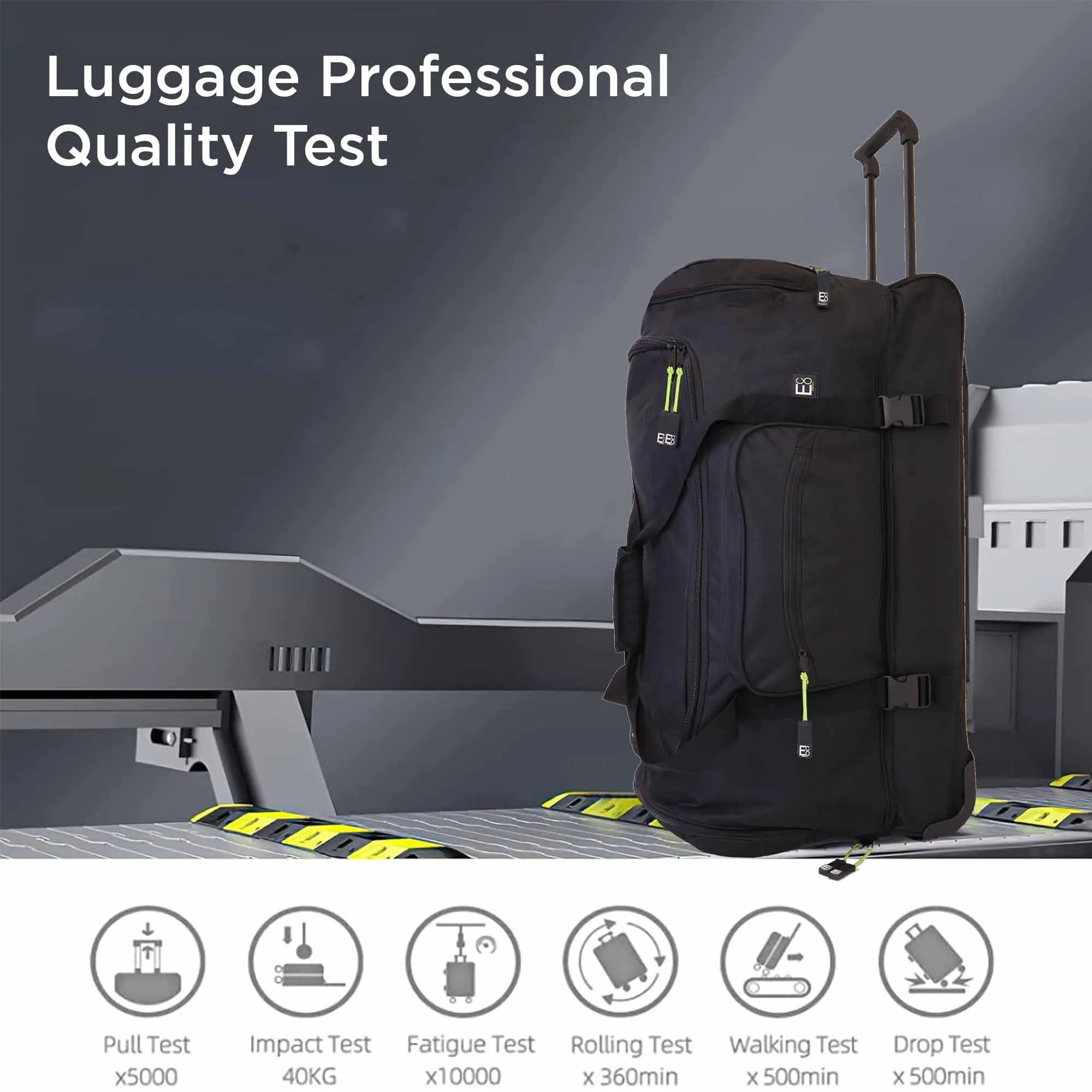 Extra Large Roller Trolley Duffel Travel Bag- 117L