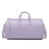 Factory wholesale Black PU leather luggage travel bag business suit bag men Duffel Travelling bag