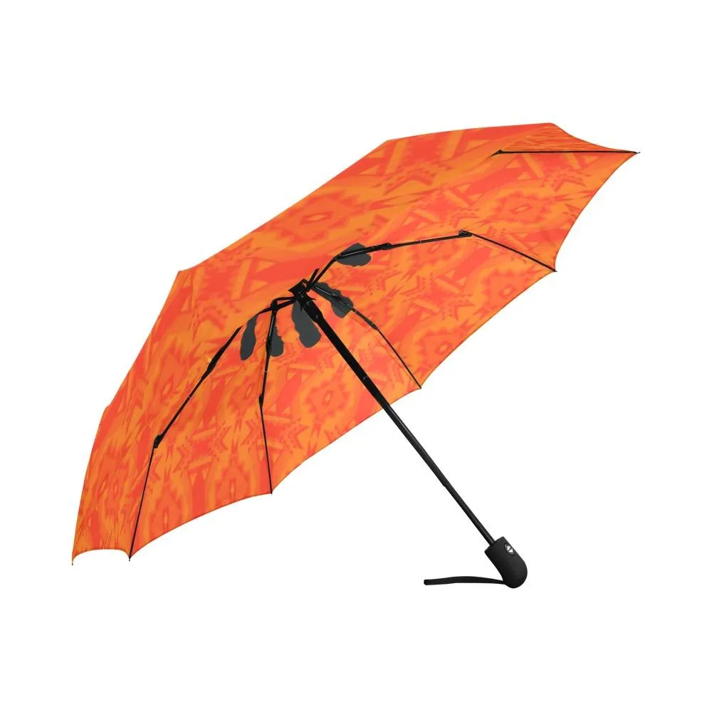 Fancy Orange A feather for each Auto-Foldable Umbrella