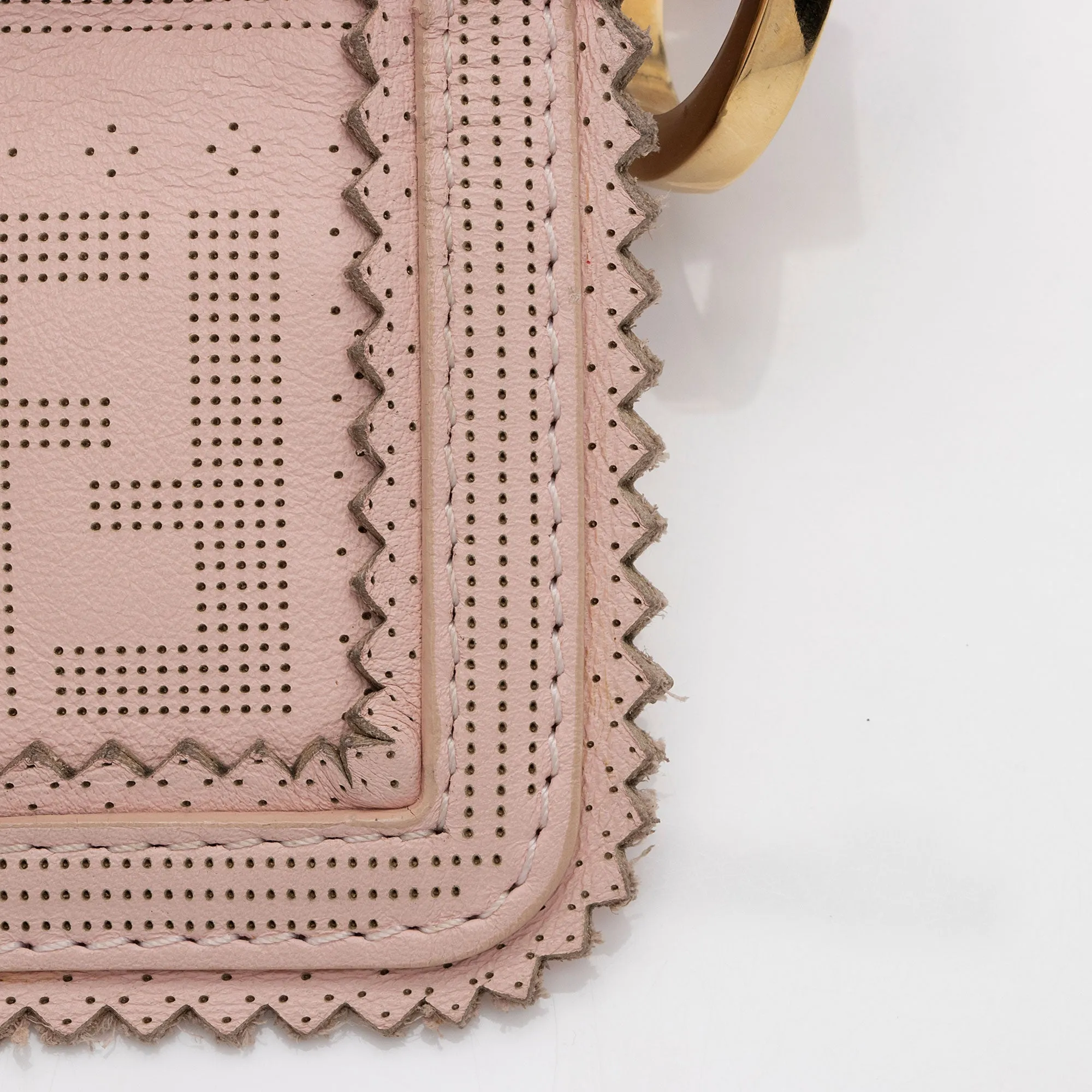 Fendi FF Perforated Leather Chef Mini Flap Bag (SHF-OTJSCU)