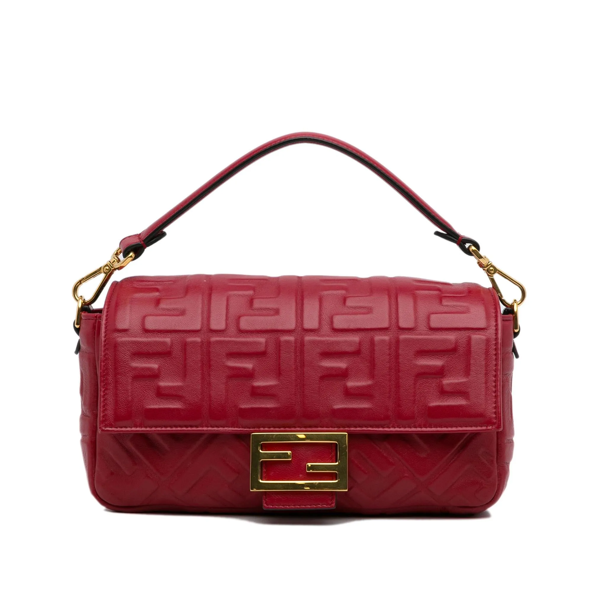 Fendi Medium Embossed Zucca Baguette (SHG-nWpDEM)