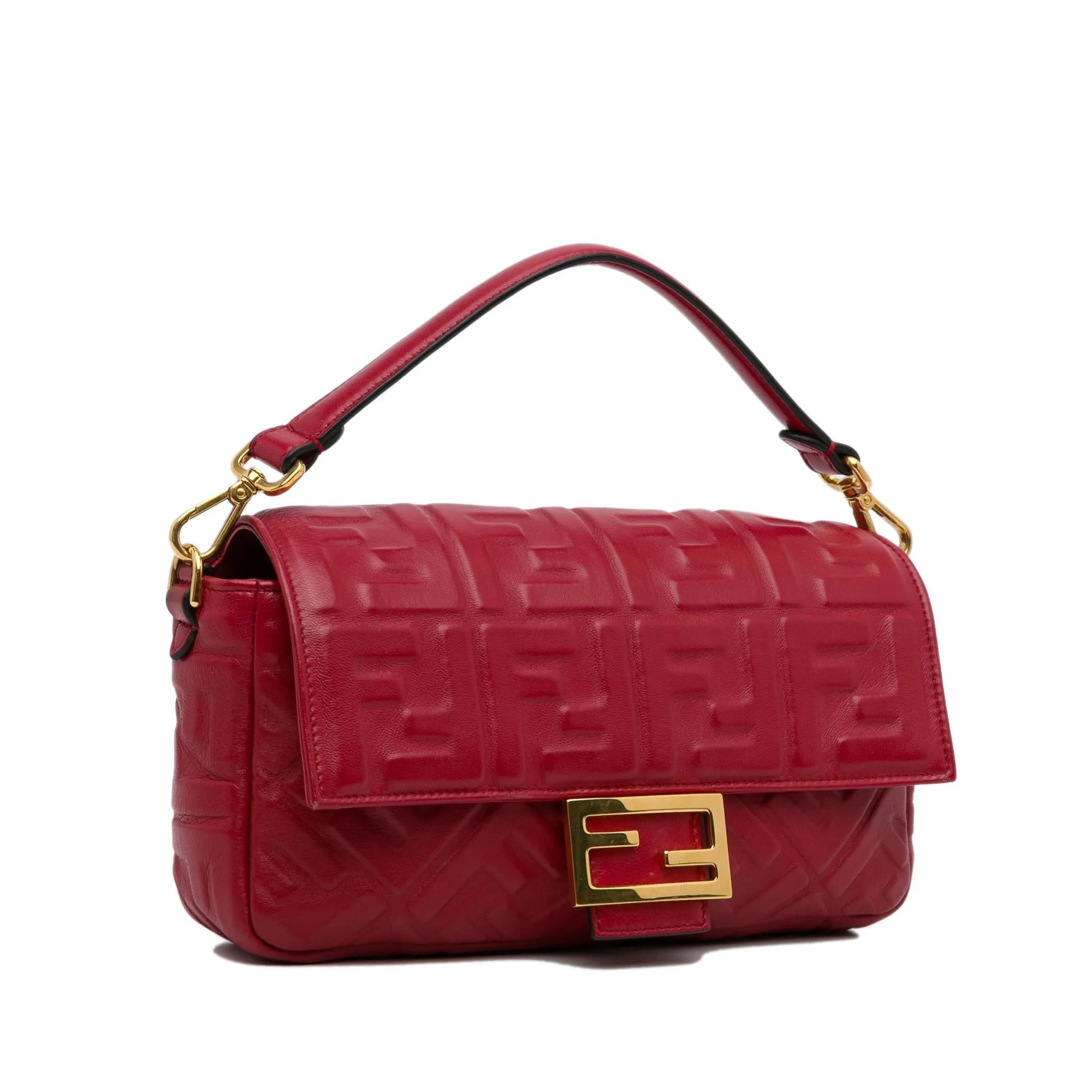 Fendi Medium Embossed Zucca Baguette (SHG-nWpDEM)