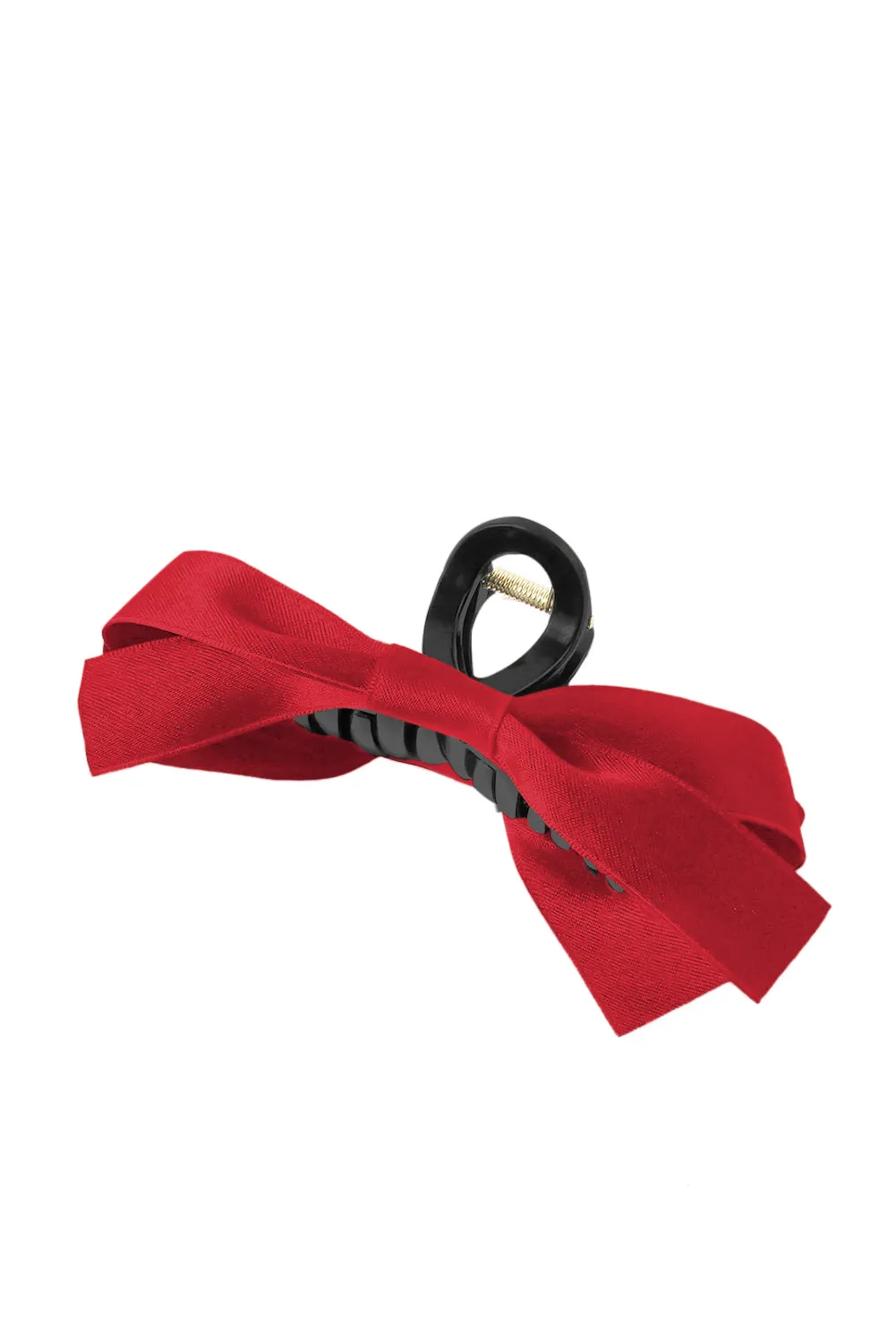 Fiery Red Bow Decor Large Hair Claw Clip