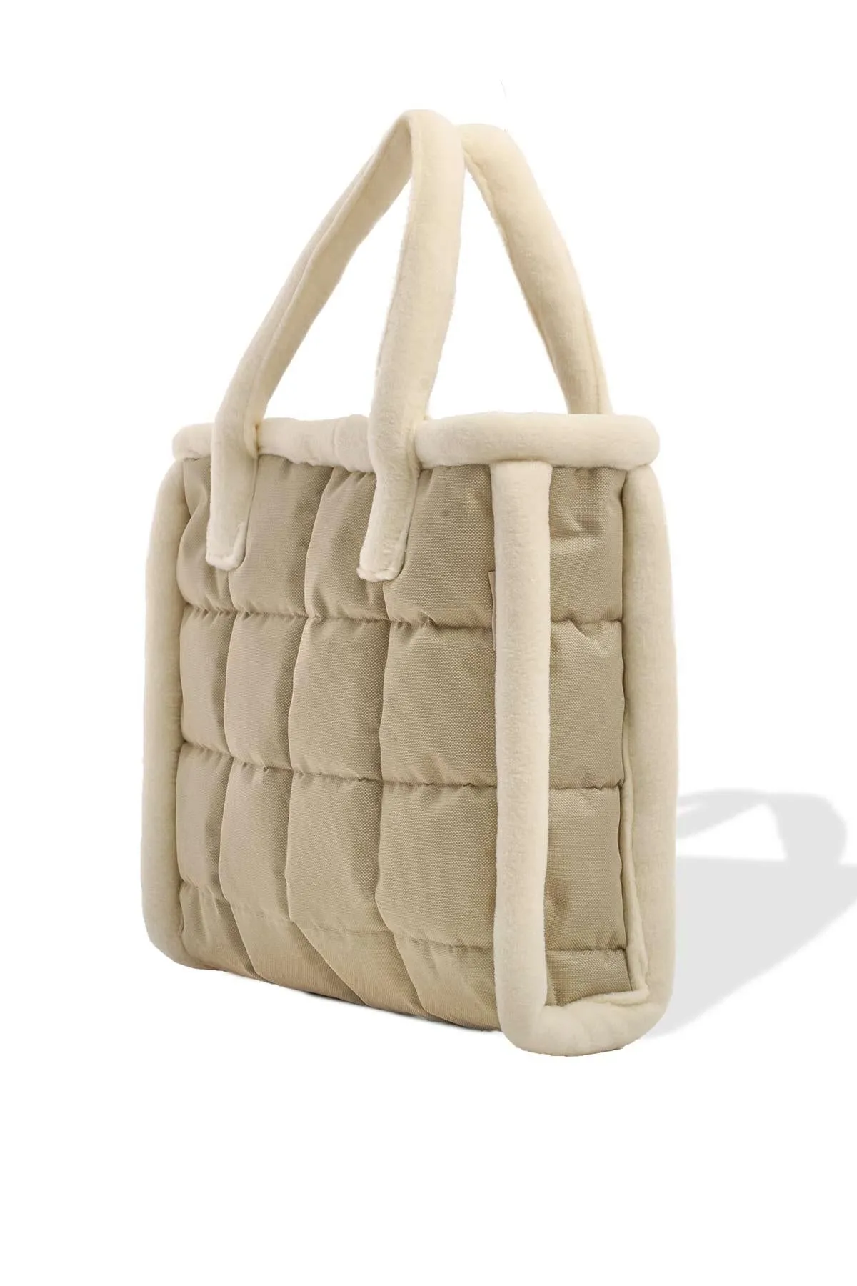 Fleece Framed Quilted Polyamide Canvas Plush Stylish Handbag for Women,CK-15