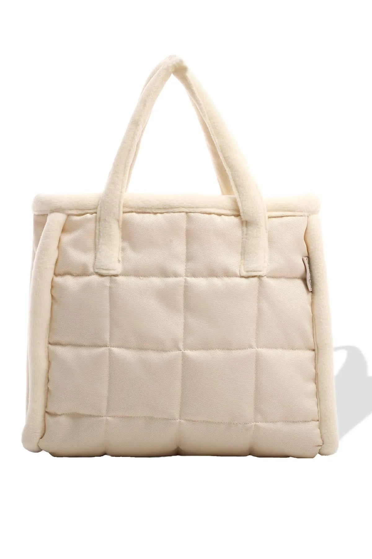 Fleece Framed Quilted Polyamide Canvas Plush Stylish Handbag for Women,CK-15