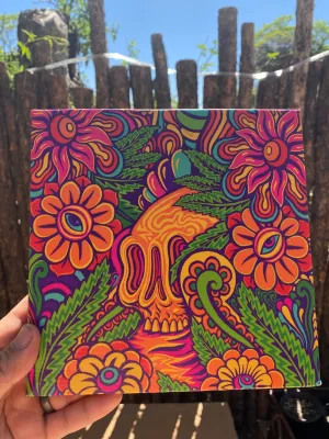 Flower Skull - 8x8 Canvas Print