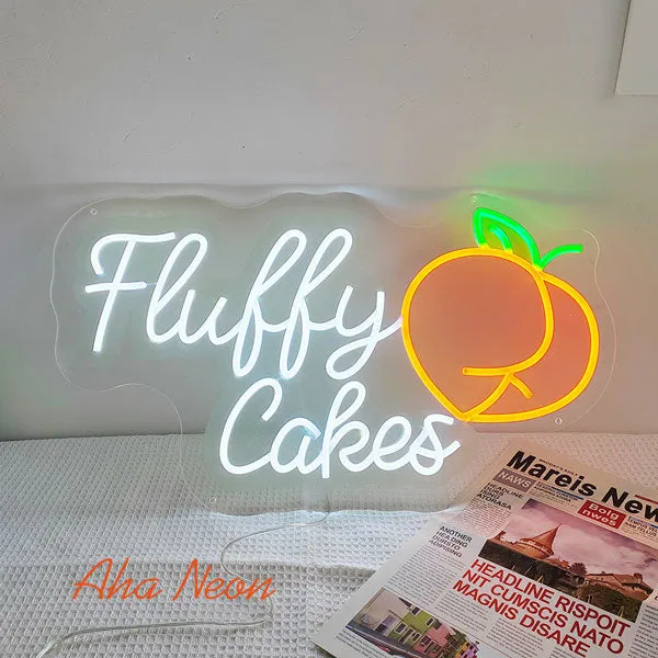 Fluffy Cake Neon Light Sign