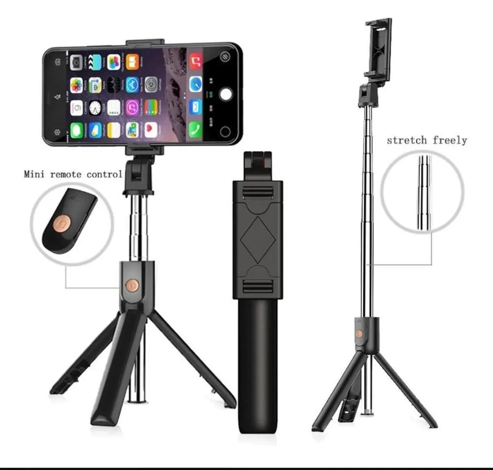 Foldable Selfie Stick with LED Light