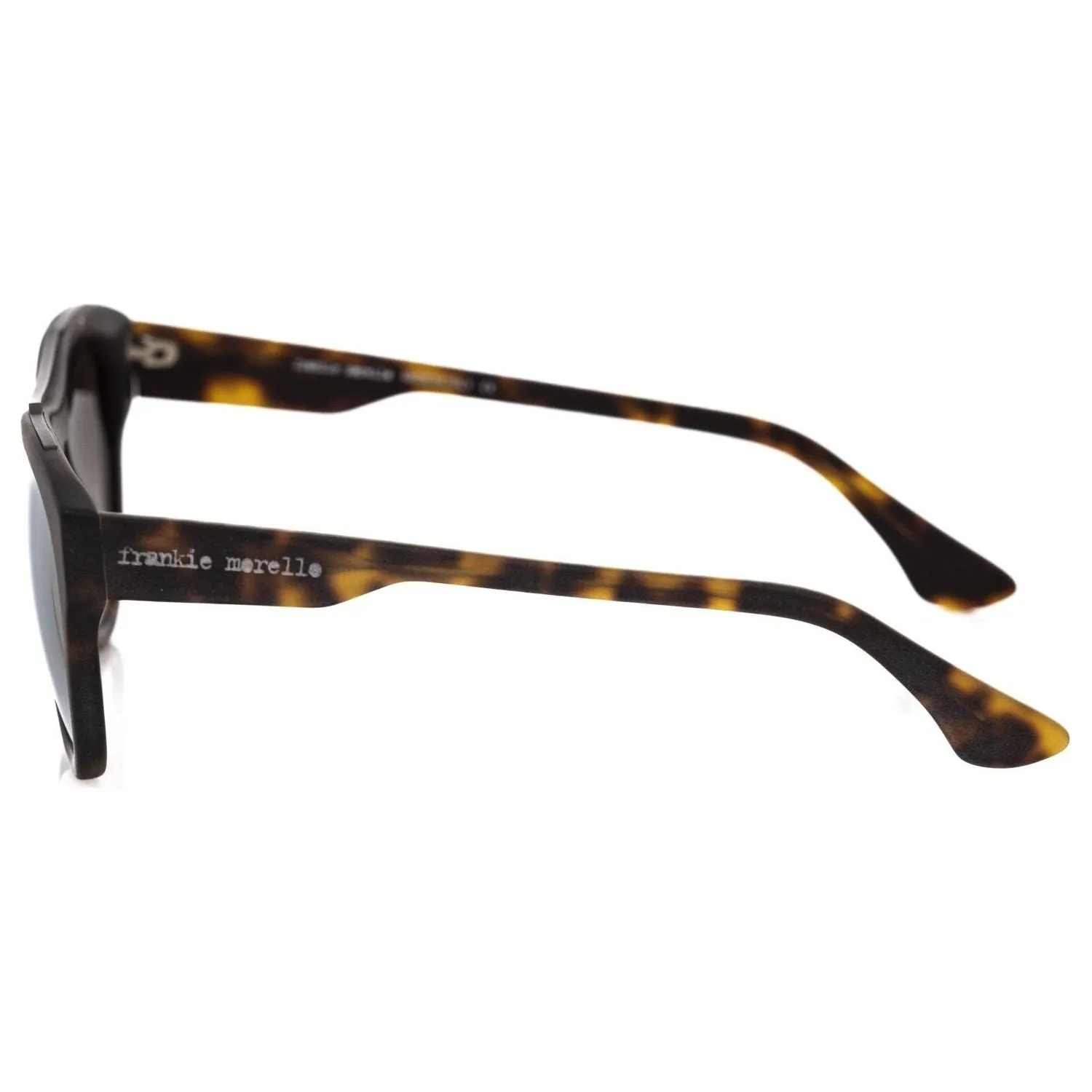 Frankie Morello Brown Acetate Men Sunglass