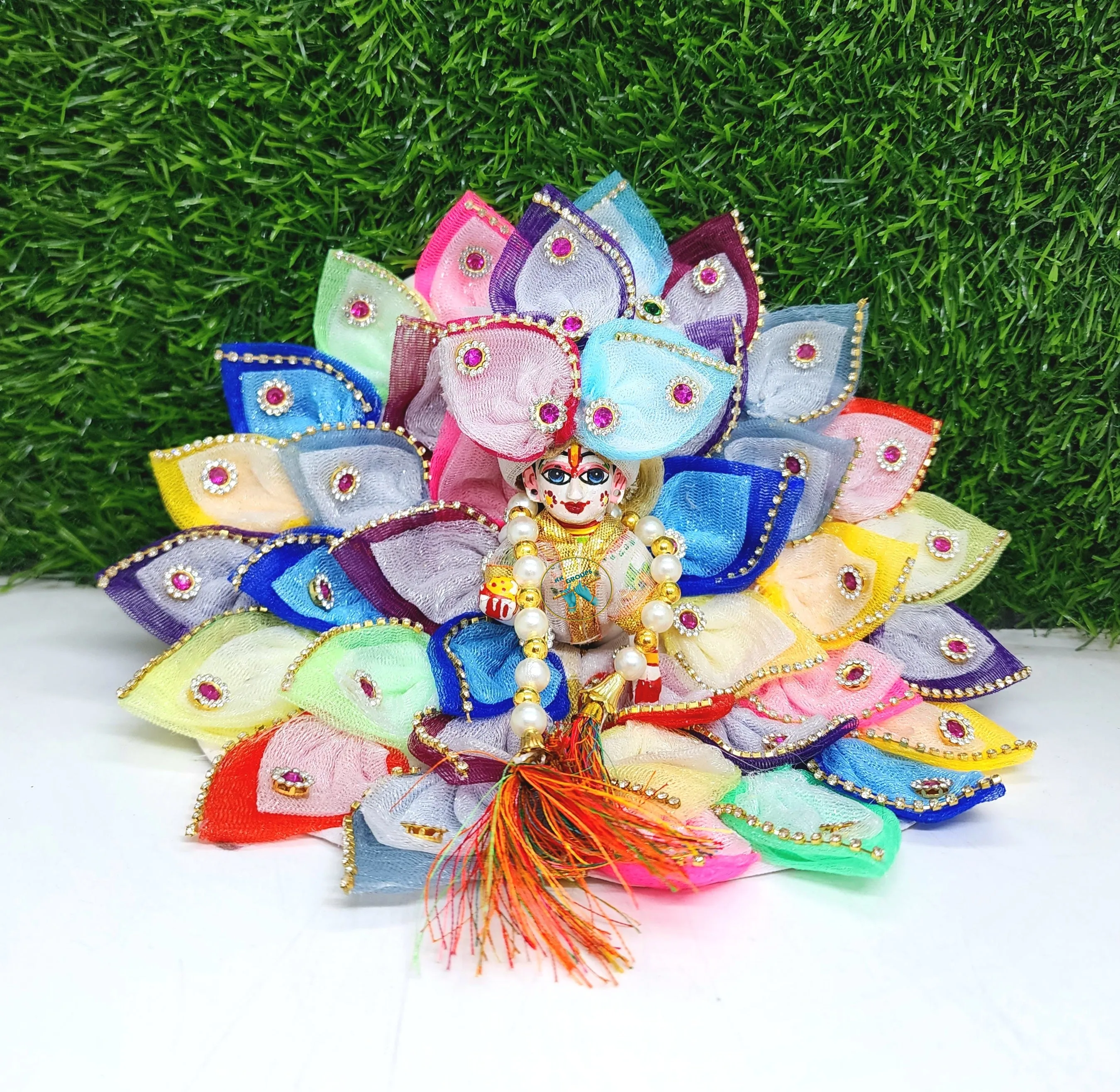 Full Multi Patti Holi Special Dress For Laddu Gopal Ji