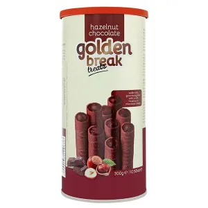 GOLDEN BREAK TREATS WAFER HAZELNUT CHOCOLATE 135GM