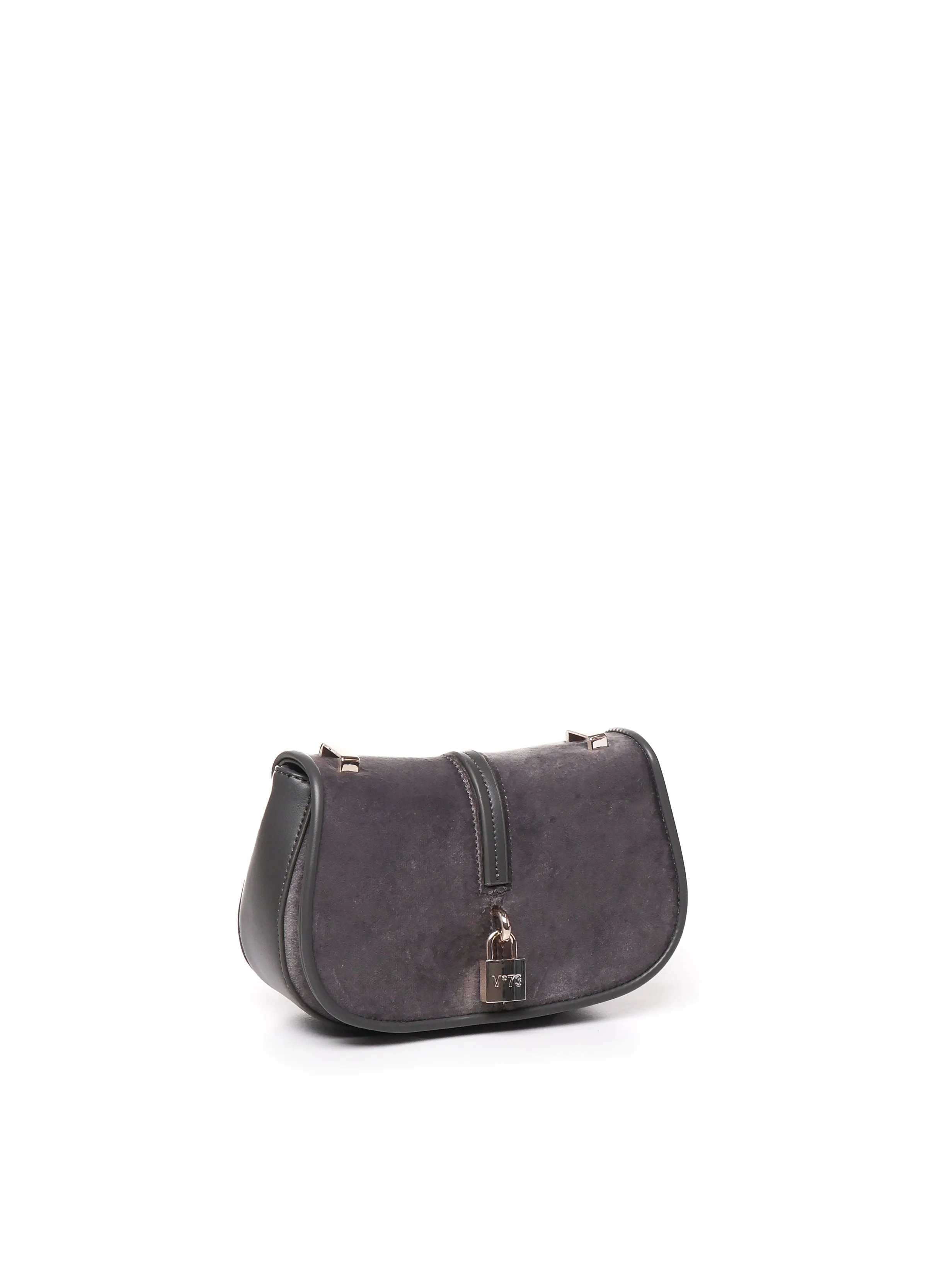 Grey Shoulder Bag with Padlock