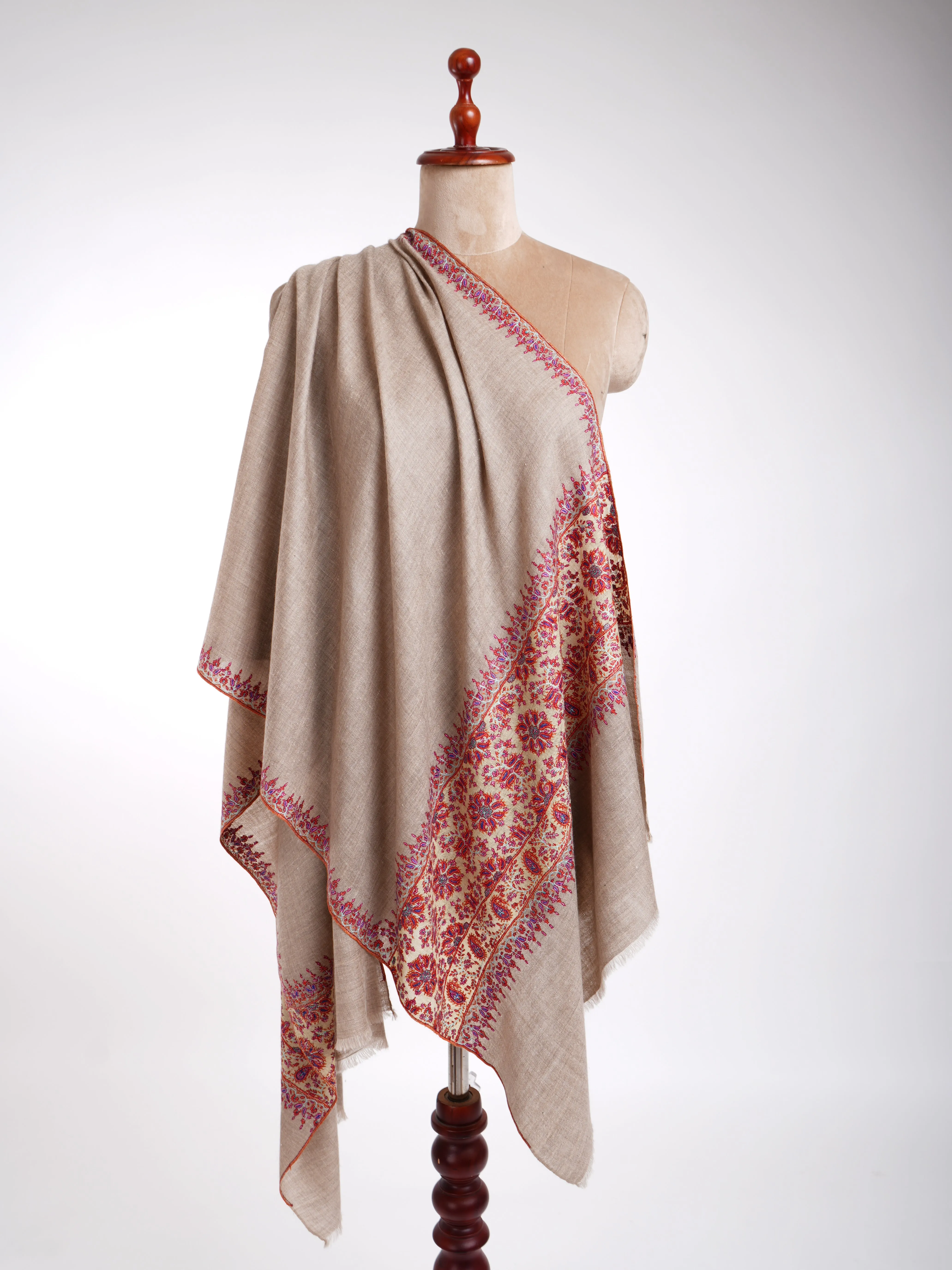 Hand Sozni Embroidered Pure Pashmina Stole