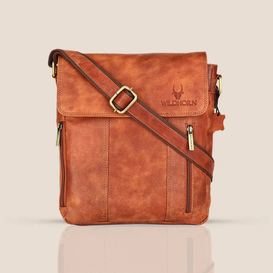 HIGHTOWER Leather Sling Bag for Men