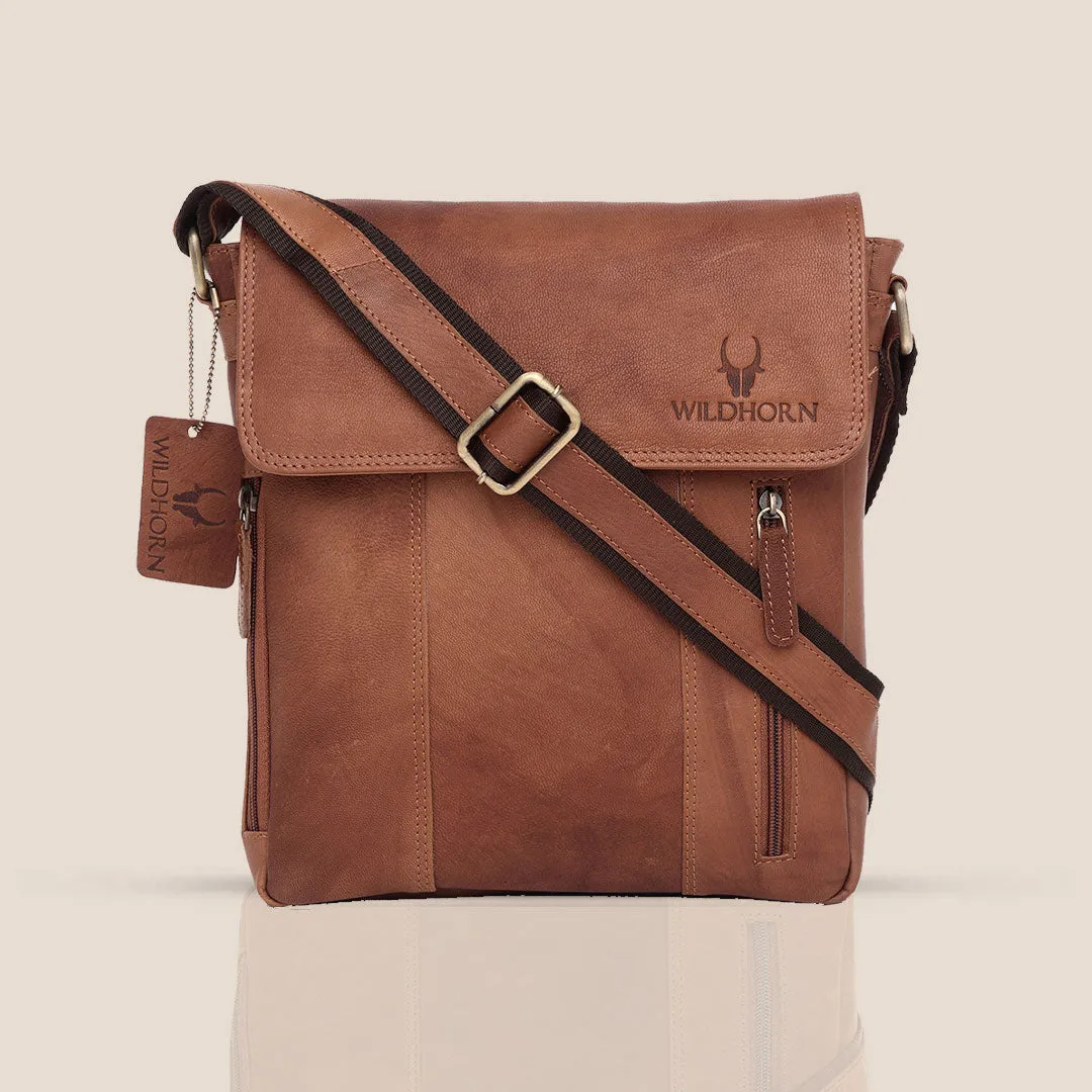 HIGHTOWER Leather Sling Bag for Men