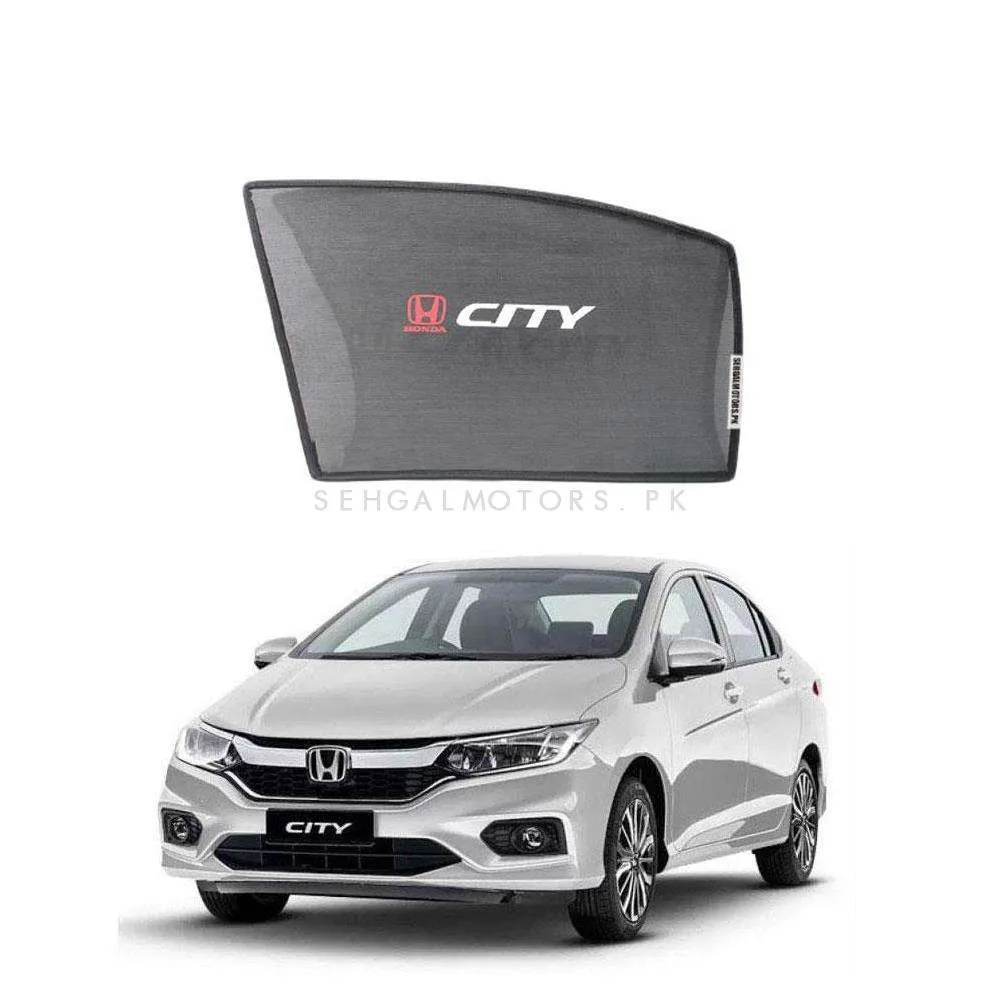 Honda City Side Foldable & Flexible Side Sunshade With Logo - Model 2021-2022 - Sun Shade | Parda