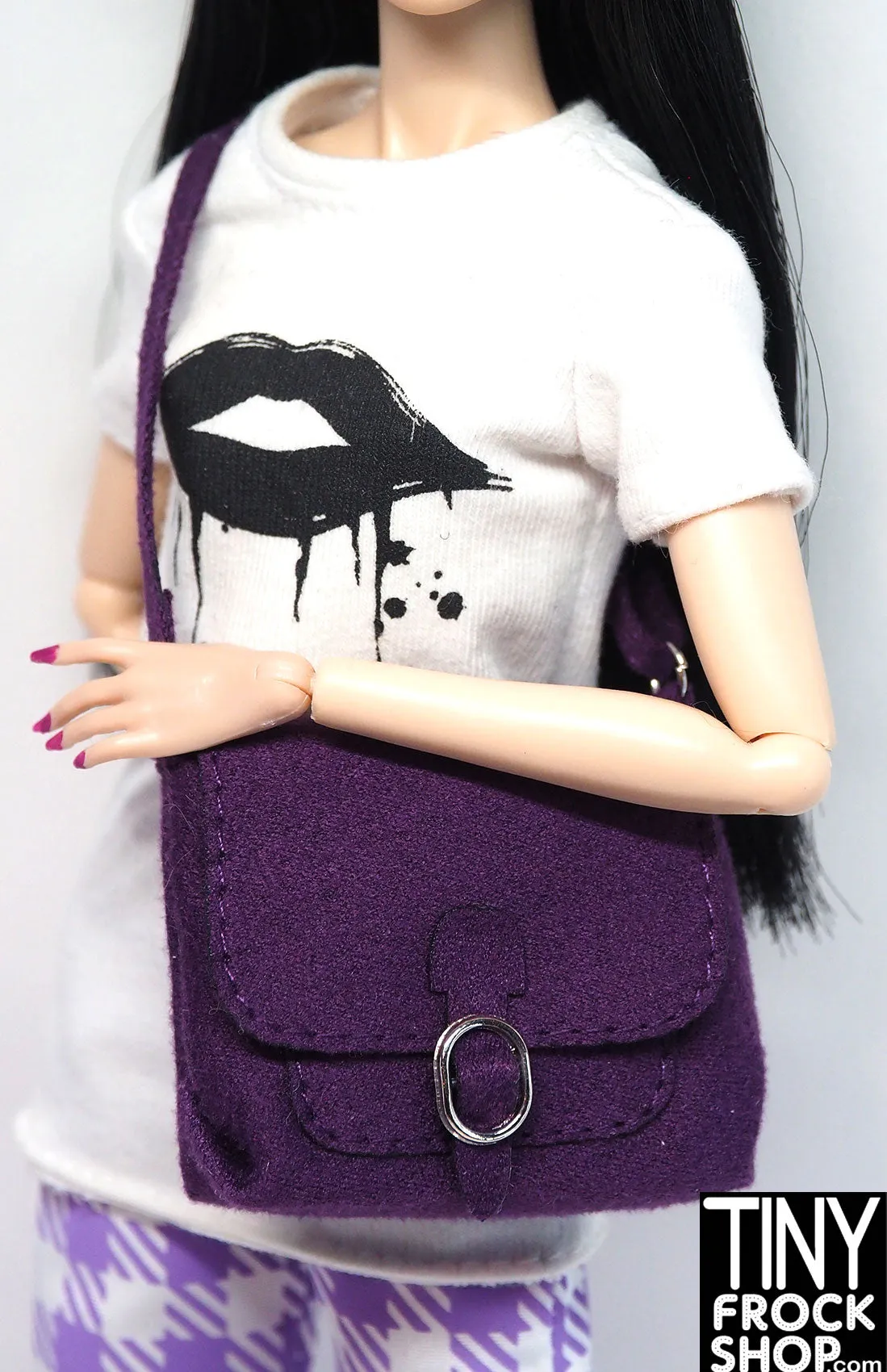 Integrity Poppy Parker Ultra Violet Purple Suede Bag