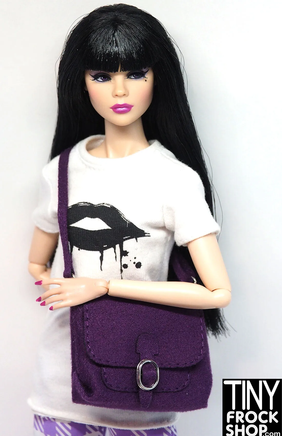 Integrity Poppy Parker Ultra Violet Purple Suede Bag