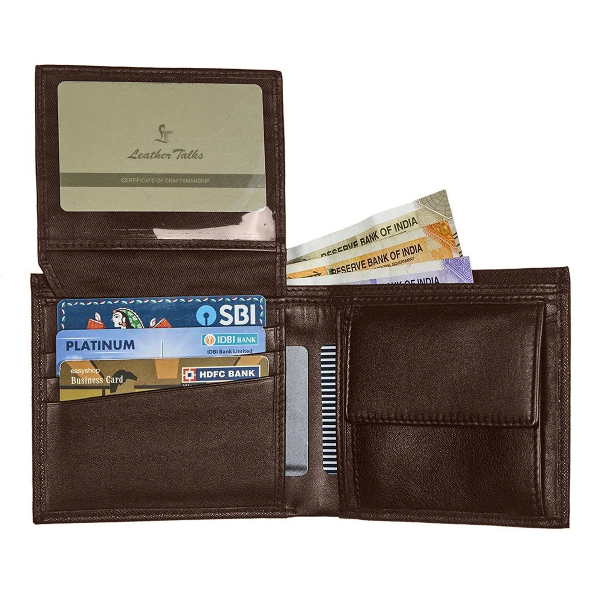 Italian Wood Finish | Pure Leather Wallet for Men | Color: Brown