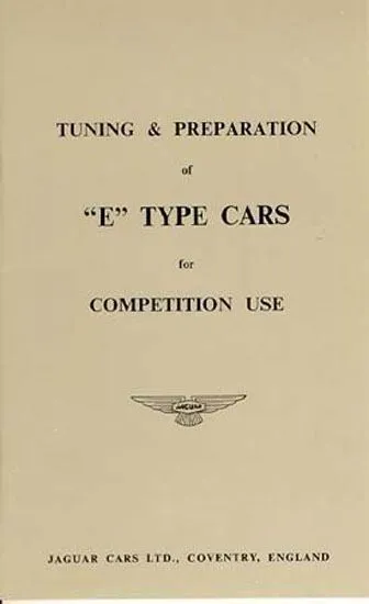 Jaguar E-Type Tuning & Preparation For Competition Use