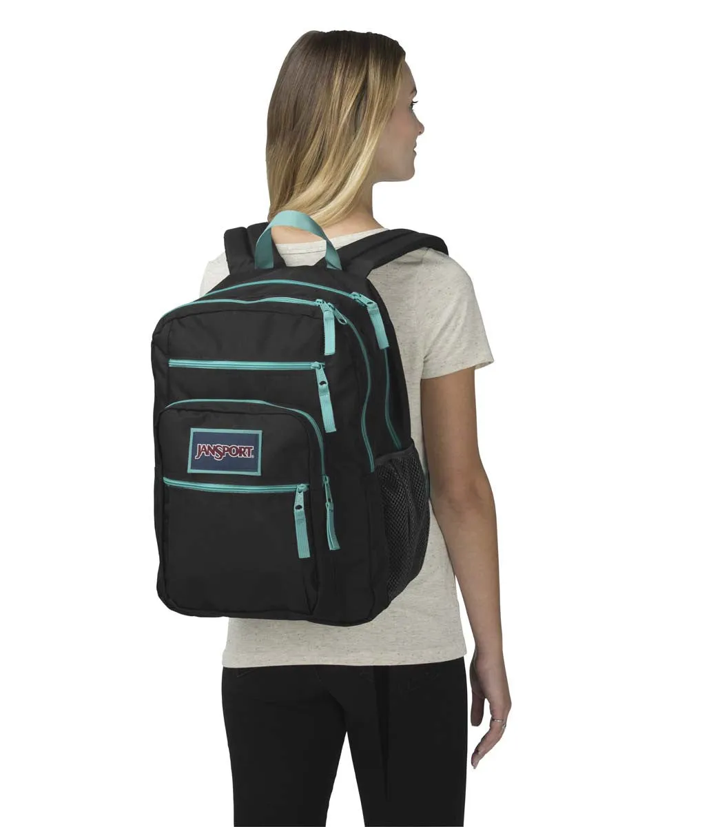 JANSPORT Big Student Overexposed Backpack - Black/Aqua Dash