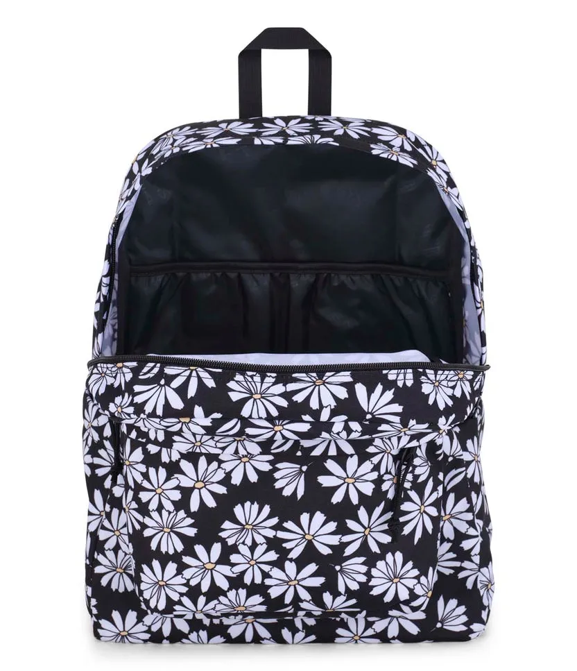 JANSPORTS SUPERBREAK PLUS BACKPACK - PUNK PANSIES BLACK