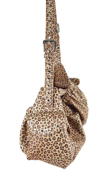 Jaxon Leopard Leather Sling Dog Carrier