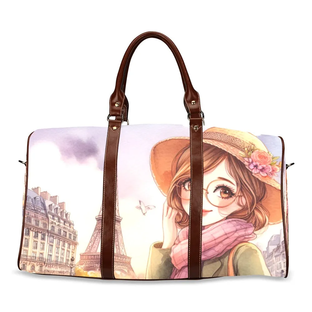 Just a Girl Who Loves Travelling Girl 12 Waterproof Travel Bag/Small (Model 1639)