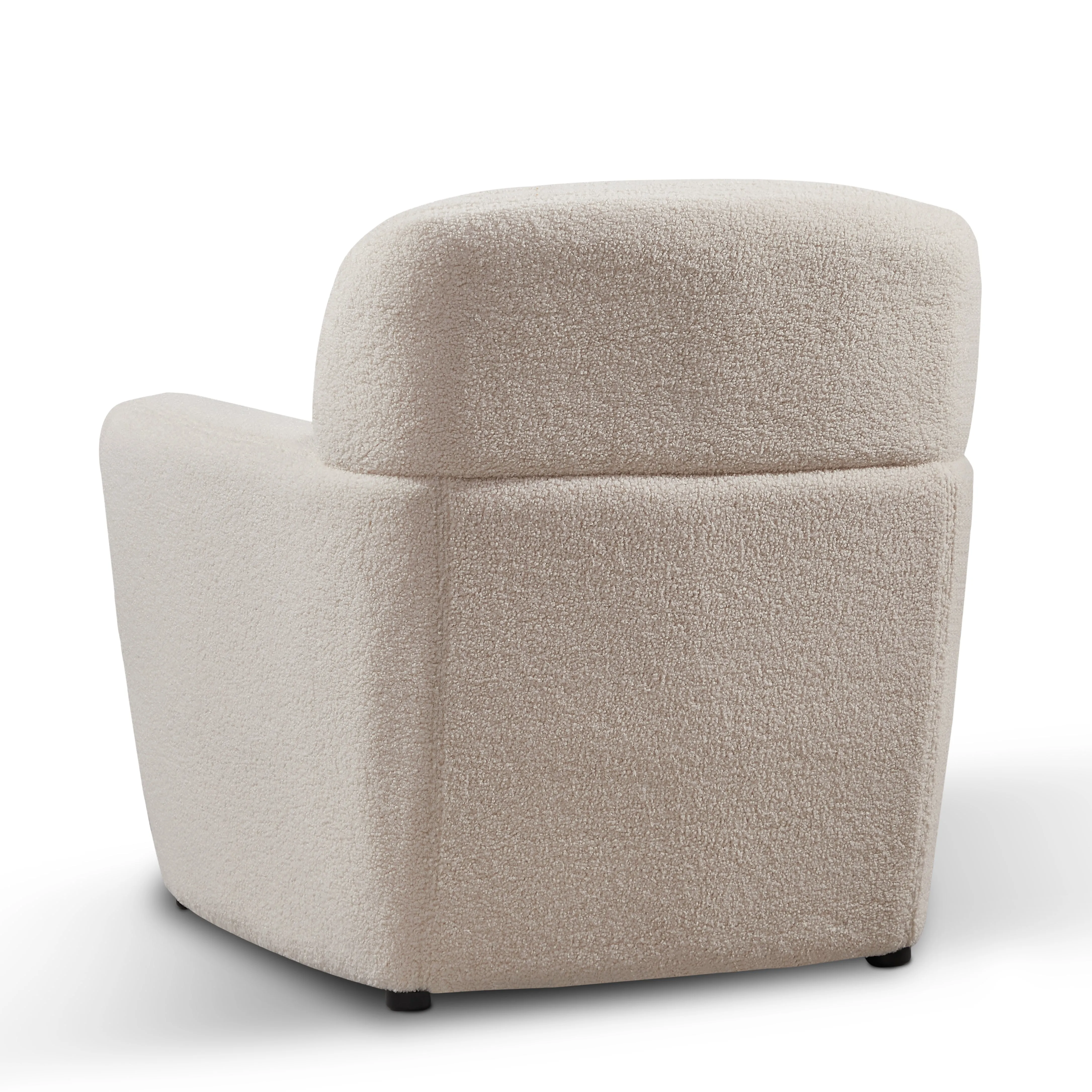 LORCAN Fuzzy White Sofa Seater