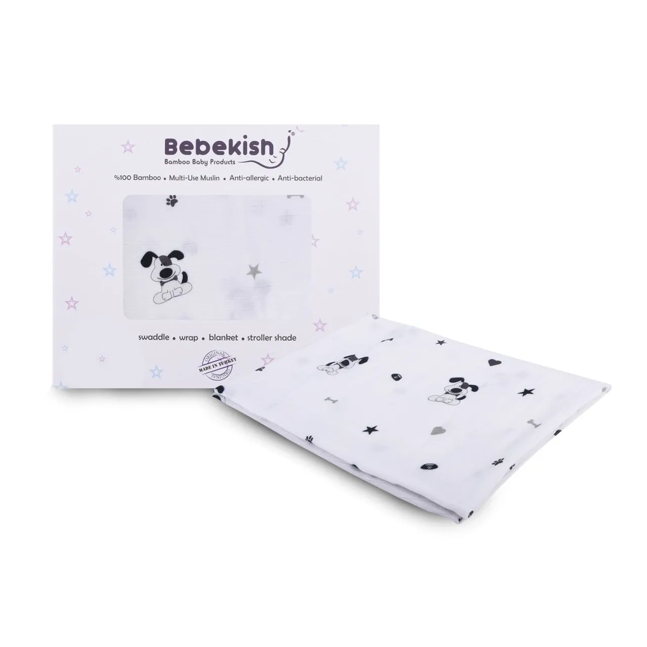 Lovely Doggy Bamboo Large Muslin Cloth