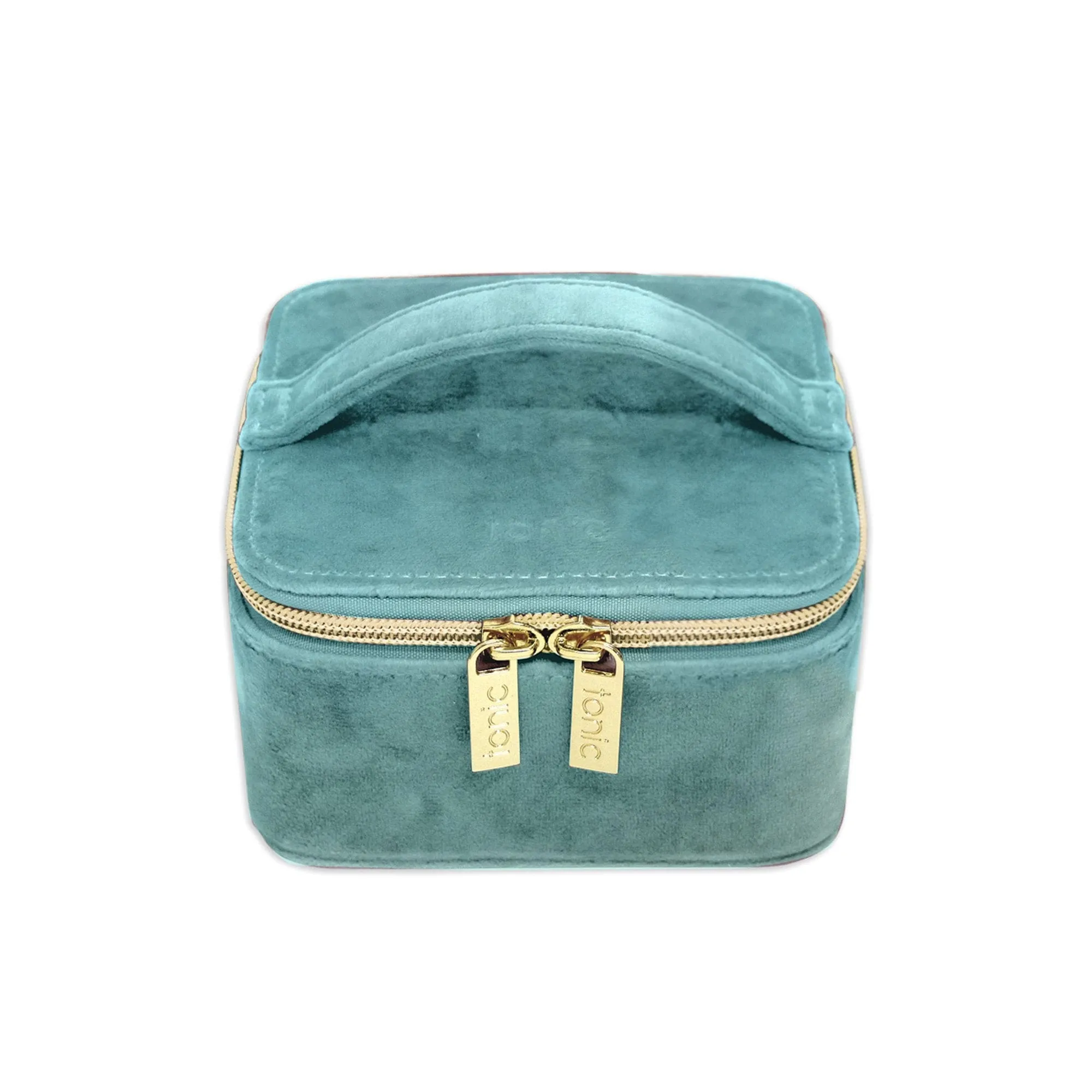 Luxe Velvet Jewelry Cube in Seafoam