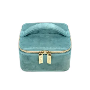 Luxe Velvet Jewelry Cube in Seafoam