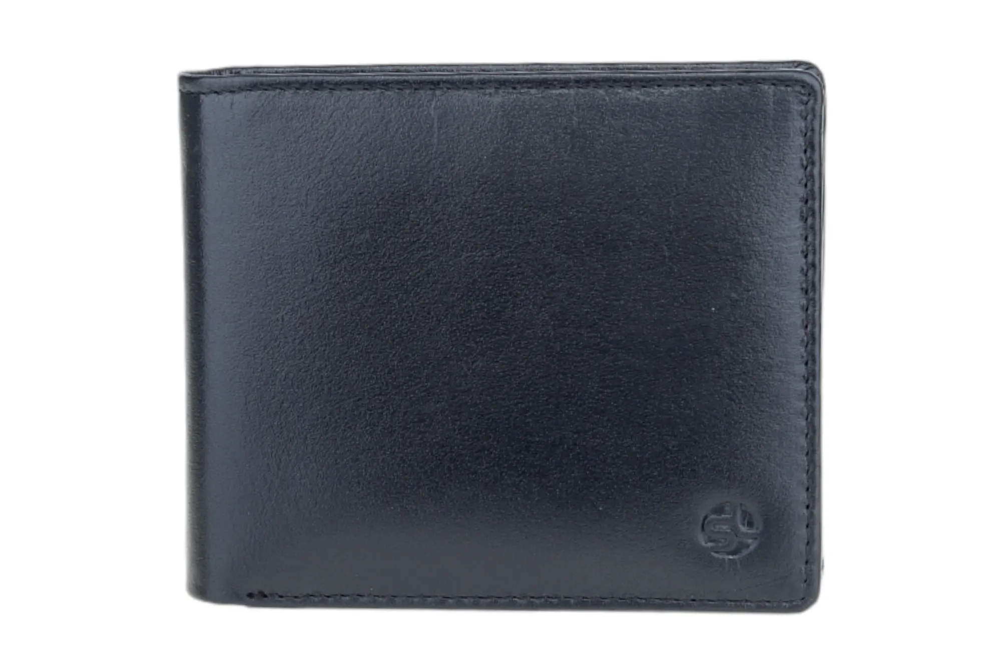 MENS LEATHER WALLET WITH KEY RING COMBO 94924 (Black)