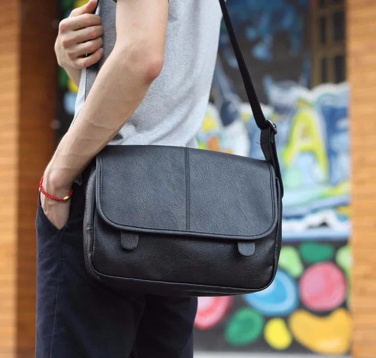 Men's PU Leather Casual Messenger Bag