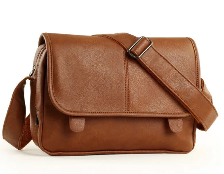 Men's PU Leather Casual Messenger Bag