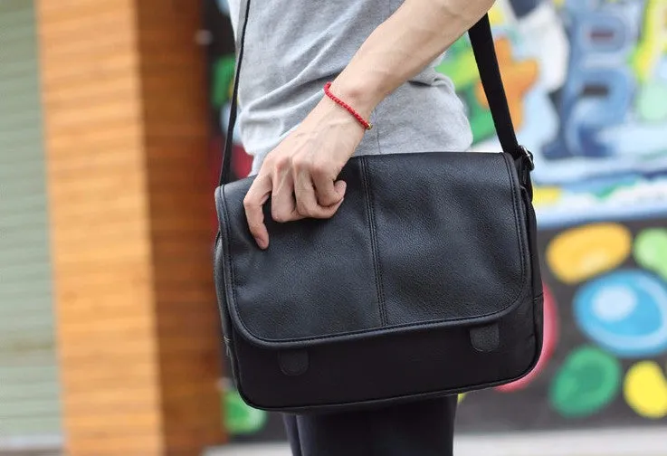 Men's PU Leather Casual Messenger Bag